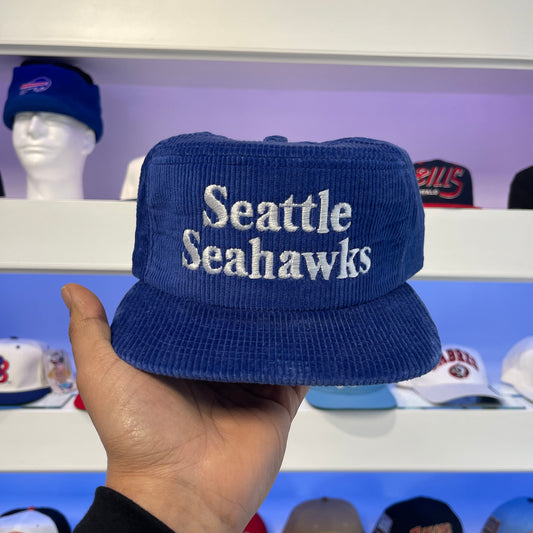 Vintage NFL Seattle Seahawks New Era Corduroy Snap Back