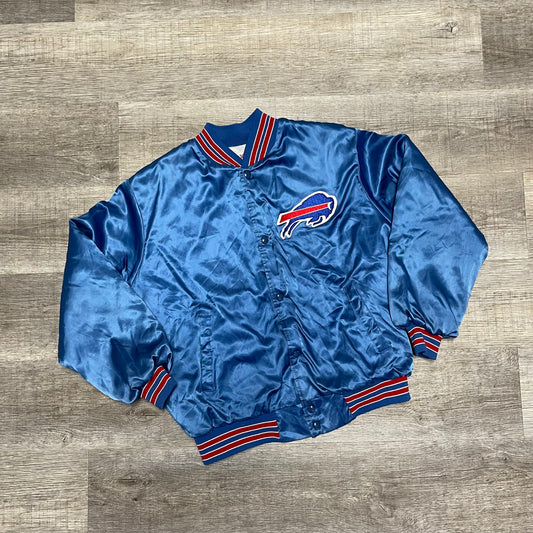 1990s NFL Buffalo Bills Locker Room Satin Jacket Size Large