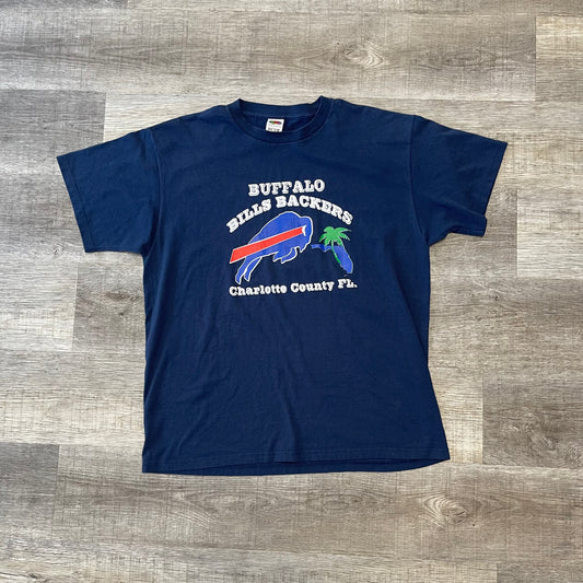 Vintage 90s NFL Buffalo Bills Backers Charlotte Florida T Shirt Size XL