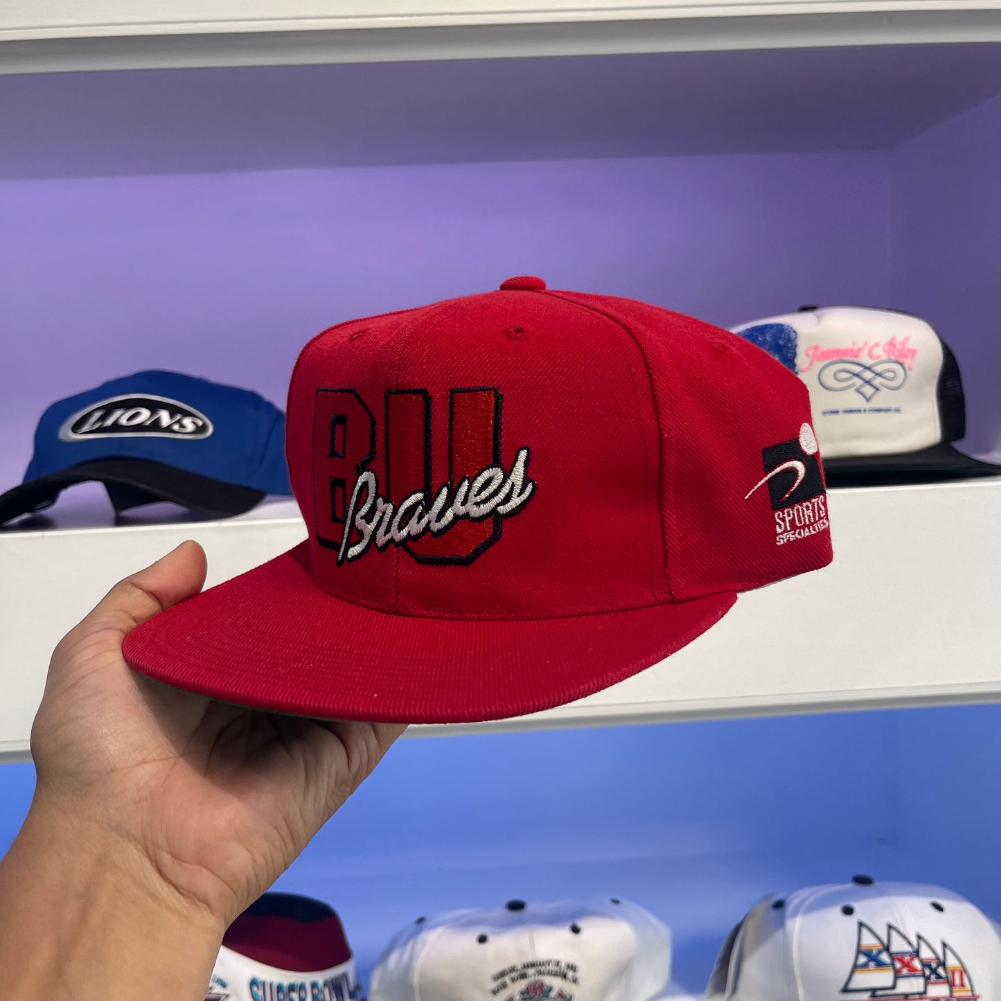 1990s Bradley University Braves Sports Specialties Snap Back