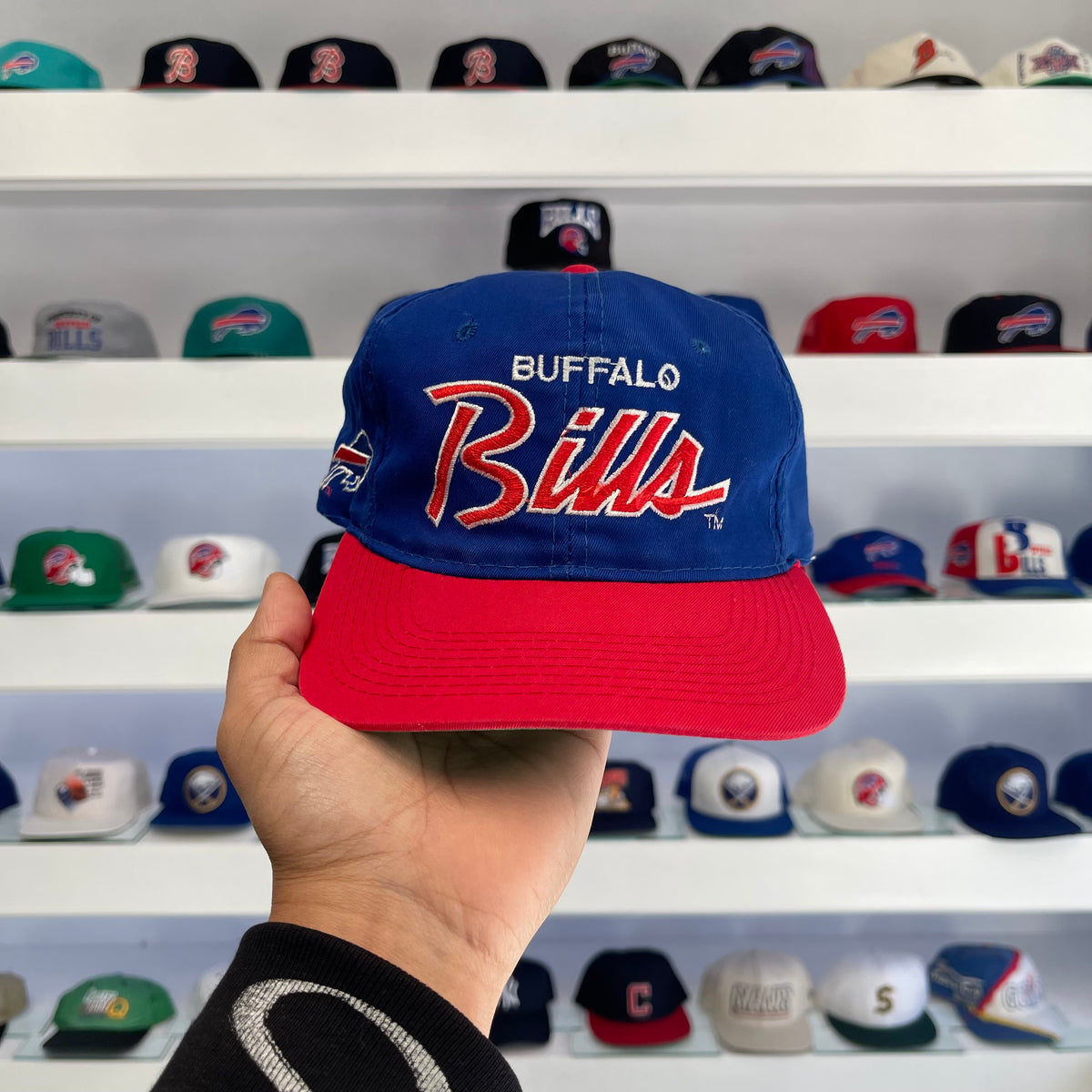 Vintage 1990s NFL Buffalo Bills Script Twill Sports Specialties Snap Back