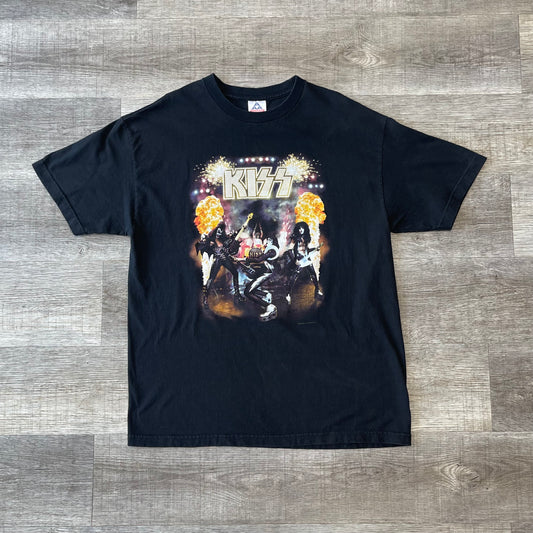 Vintage Y2K KISS Band World Domination 2003 2004 Tour T Shirt Mens XL