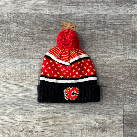 Calgary Flames Knit Beanie Hat New