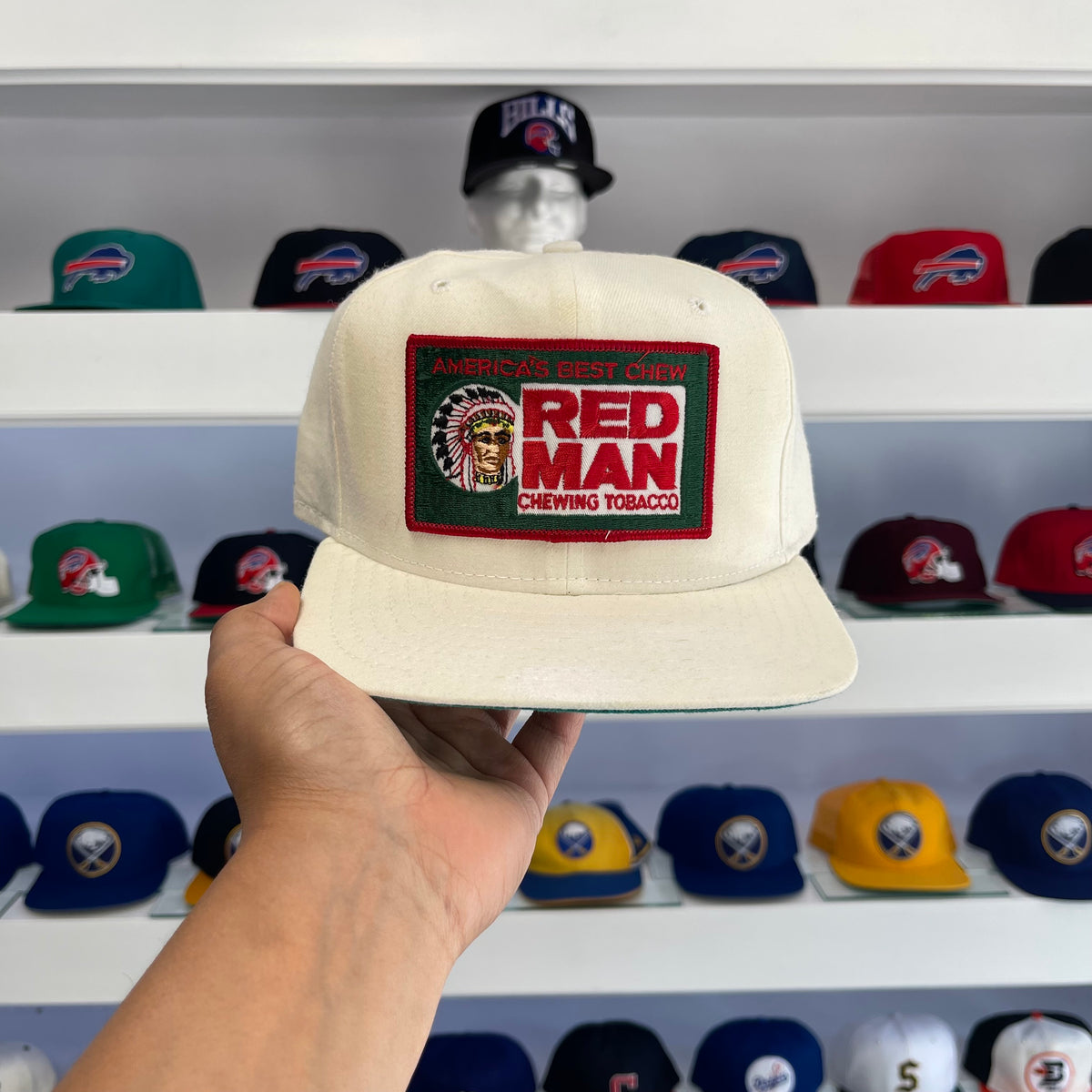 Vintage 1990s Red Man Chewing Tobacco Wool Snap Back