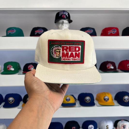 Vintage 1990s Red Man Chewing Tobacco Wool Snap Back