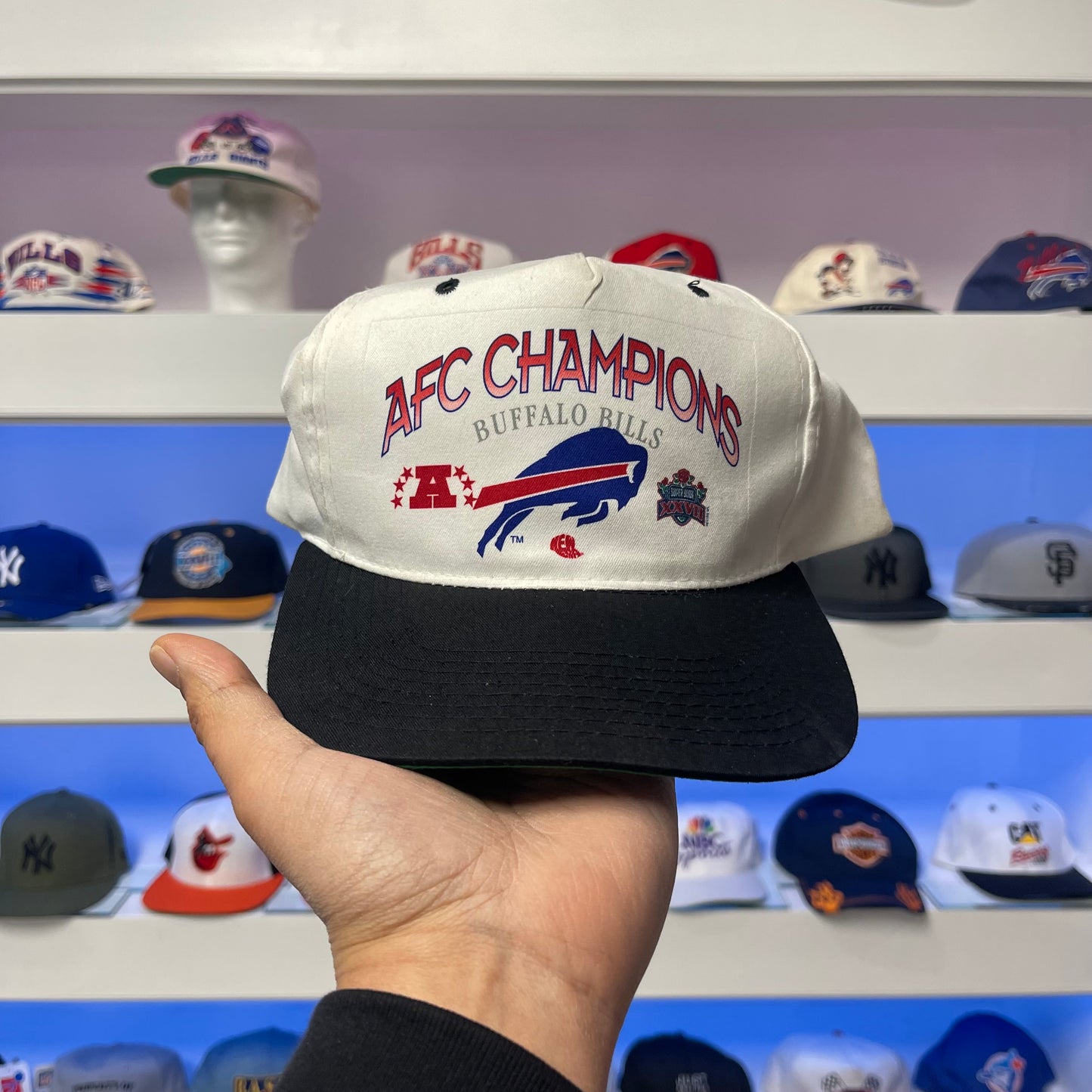Vintage 1990s Buffalo Bills AFC Champions Snap Back