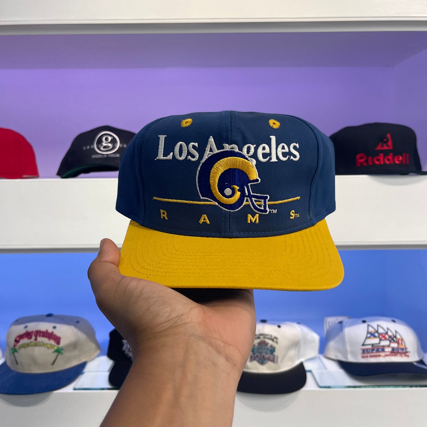 Vintage 1990s Los Angeles Rams Twill Snap Back