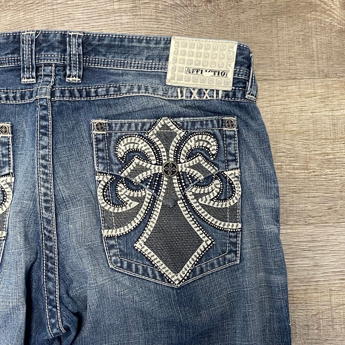Vintage Y2K Affliction Denim Jeans Size 38x44