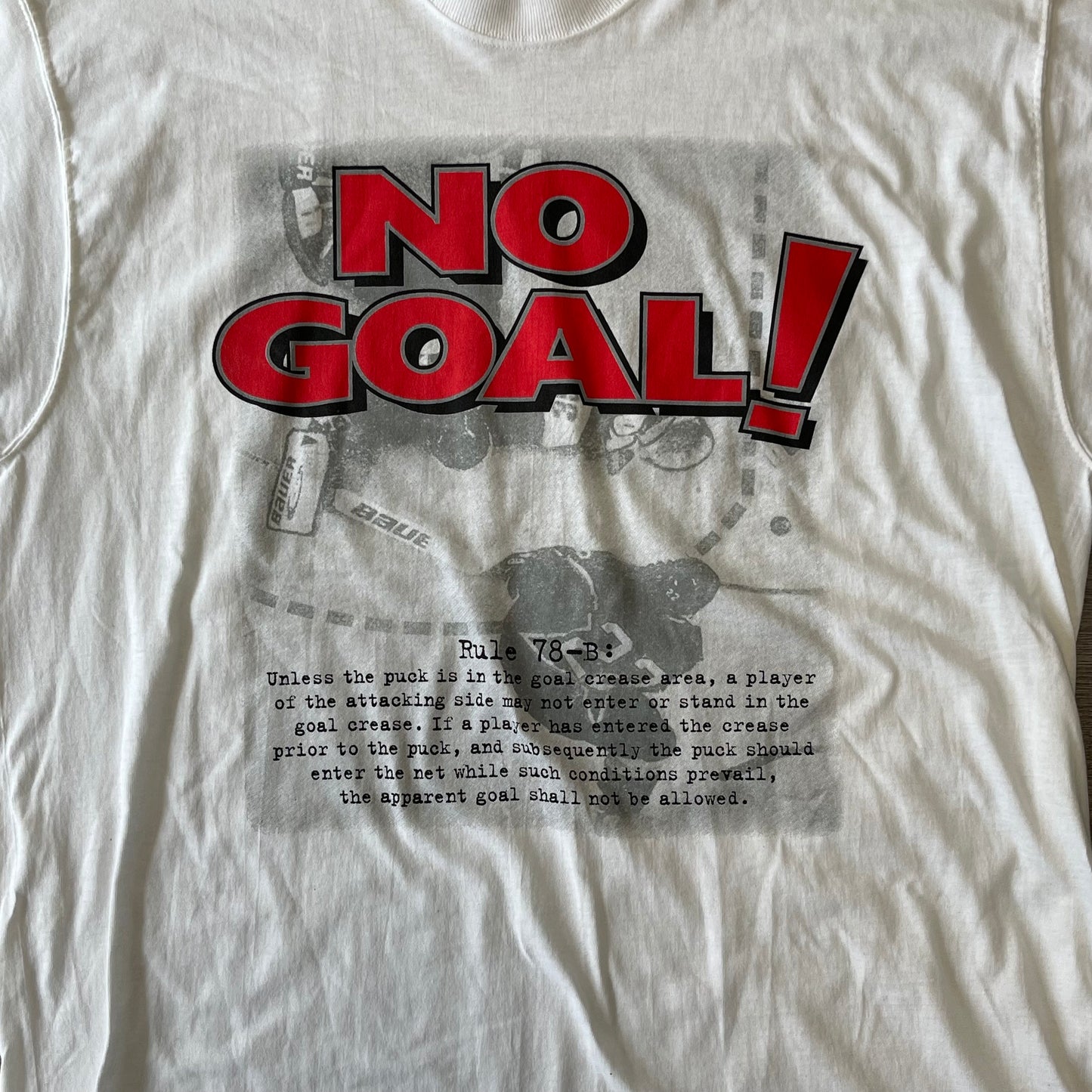 Vintage 1990s NHL No Goal T-Shirt Size XL