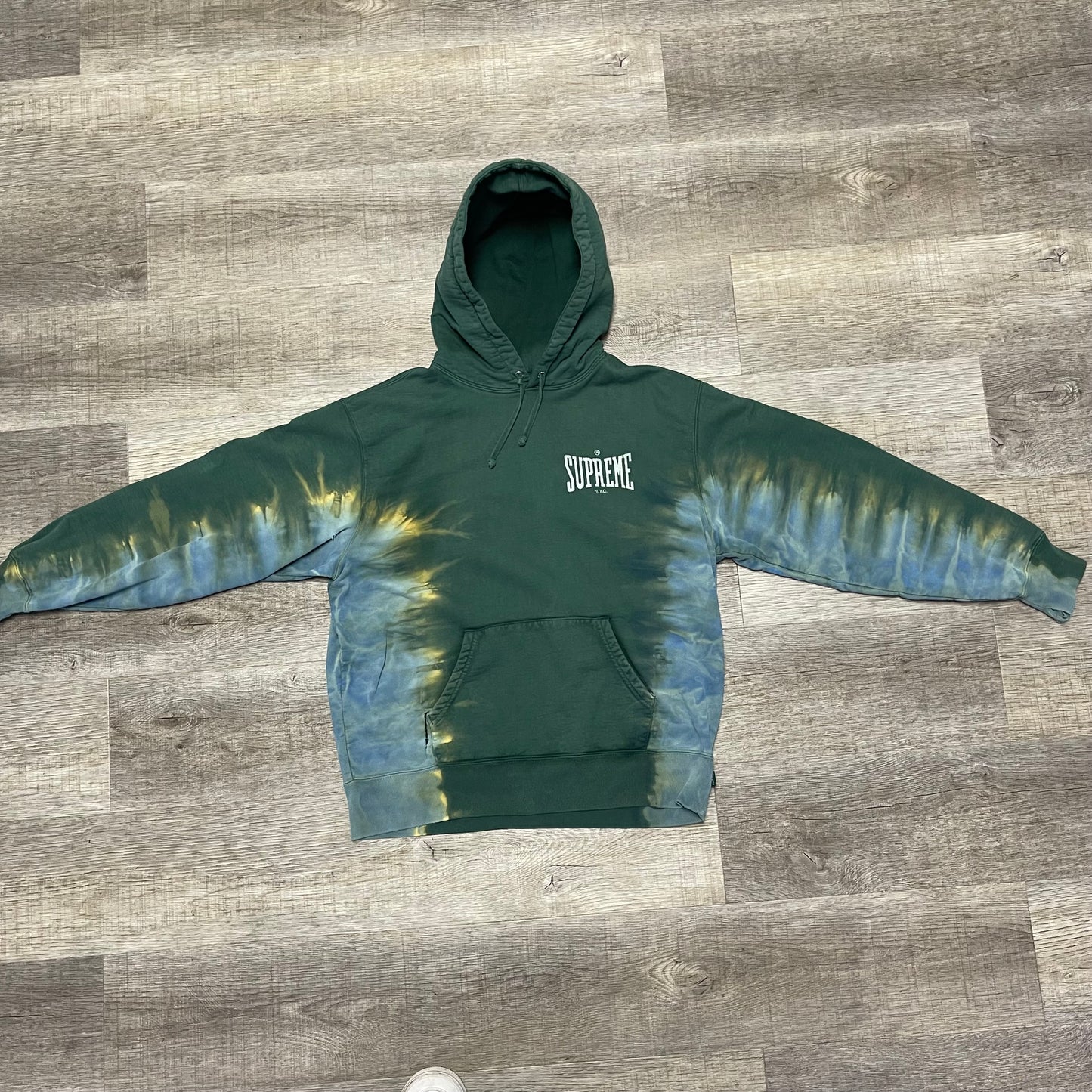 Supreme Everlast Tie Dye Hoodie Green Size Small