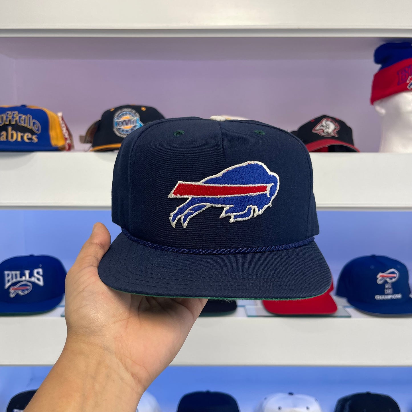 Vintage Buffalo Bills Navy Wool Snap Back