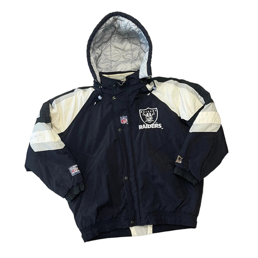 Vintage 1990s NFL Raiders Starter Puffer Jacket Size Large