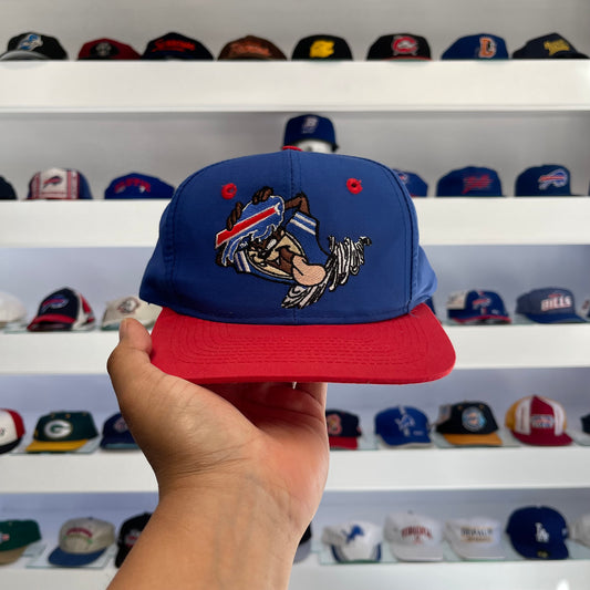 Vintage 1990s Buffalo Bills Tasmanian Devil Looney Tunes Twill Snap Back
