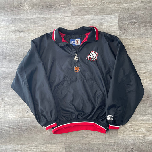 Vintage 1990s NHL Buffalo Sabres Pull Over Starter Jacket Size XXL