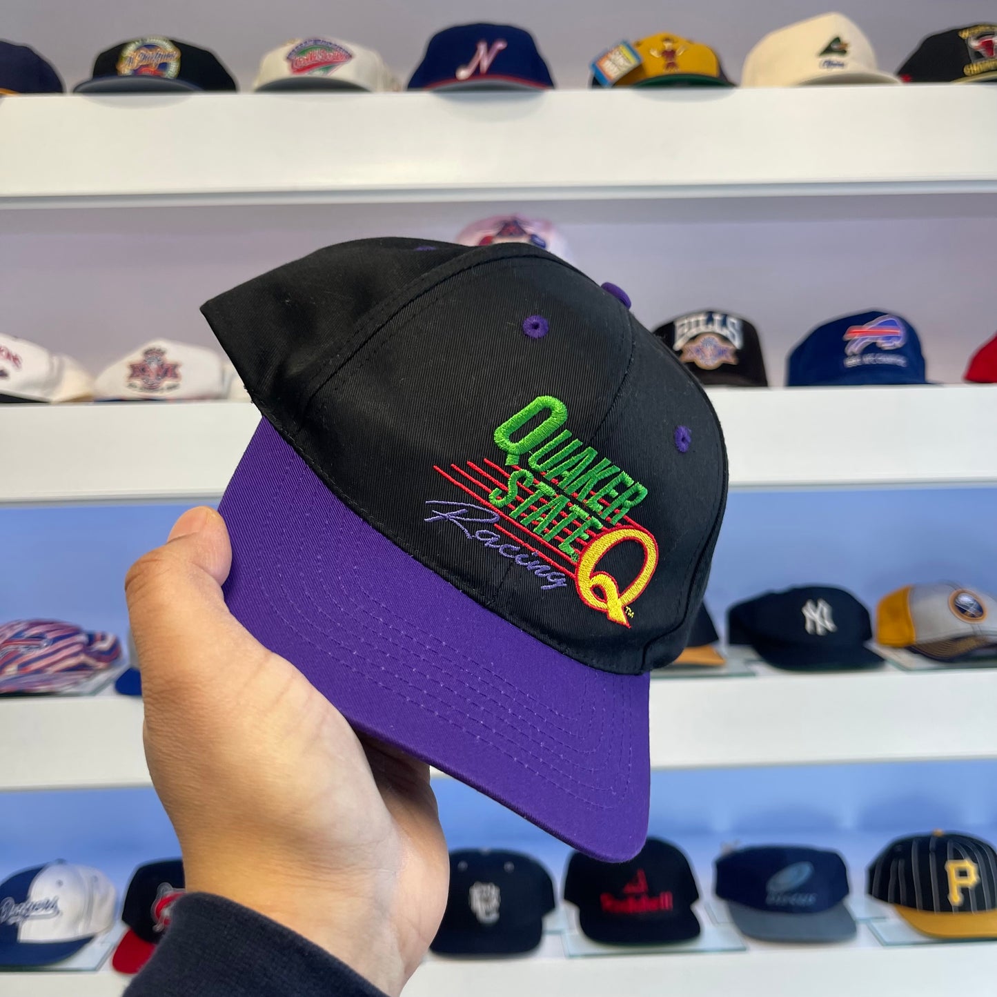 Vintage 1990s Quaker State Racing Twill Snap Back