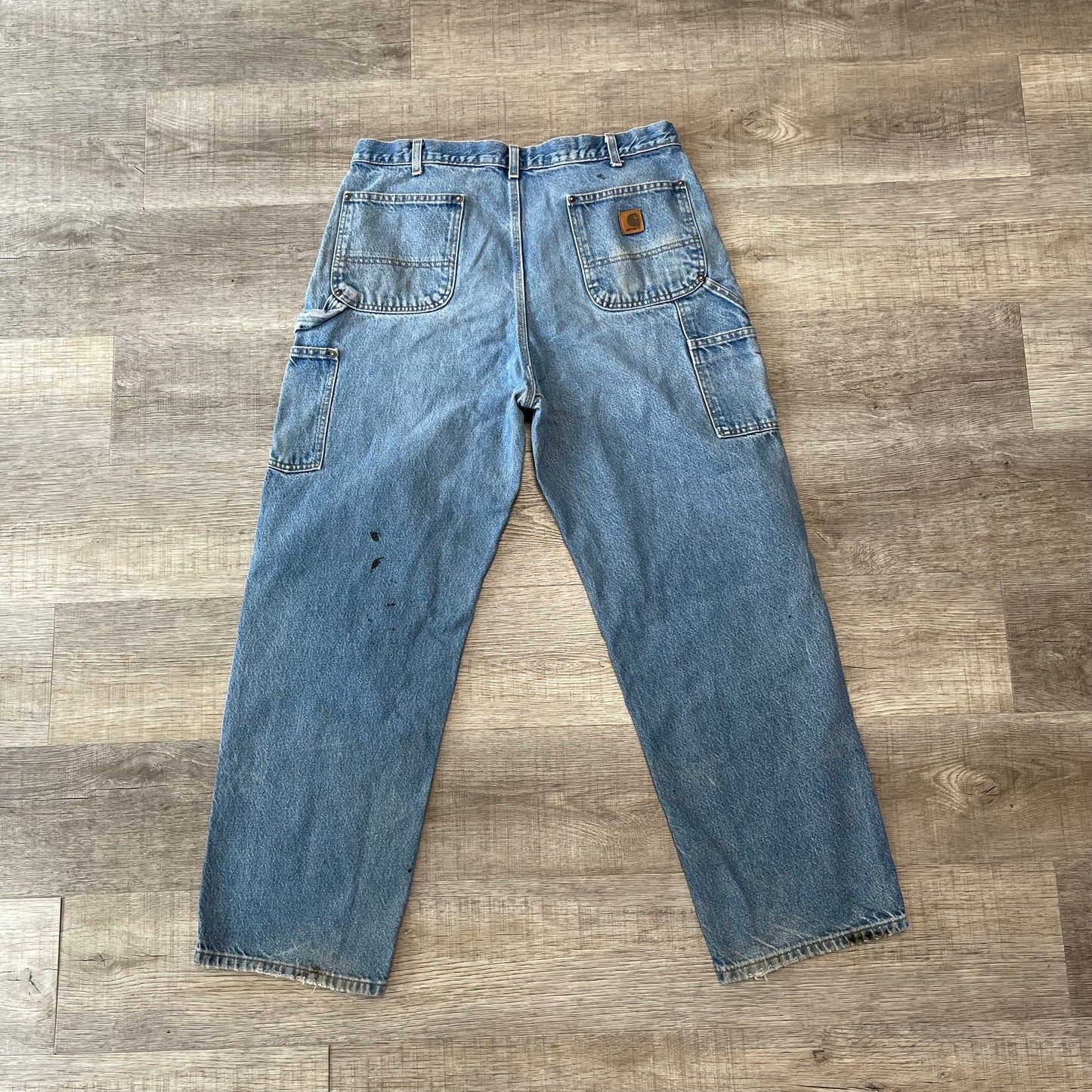 Vintage 90s Carhartt Double Knee Denim Jeans Size 38x32