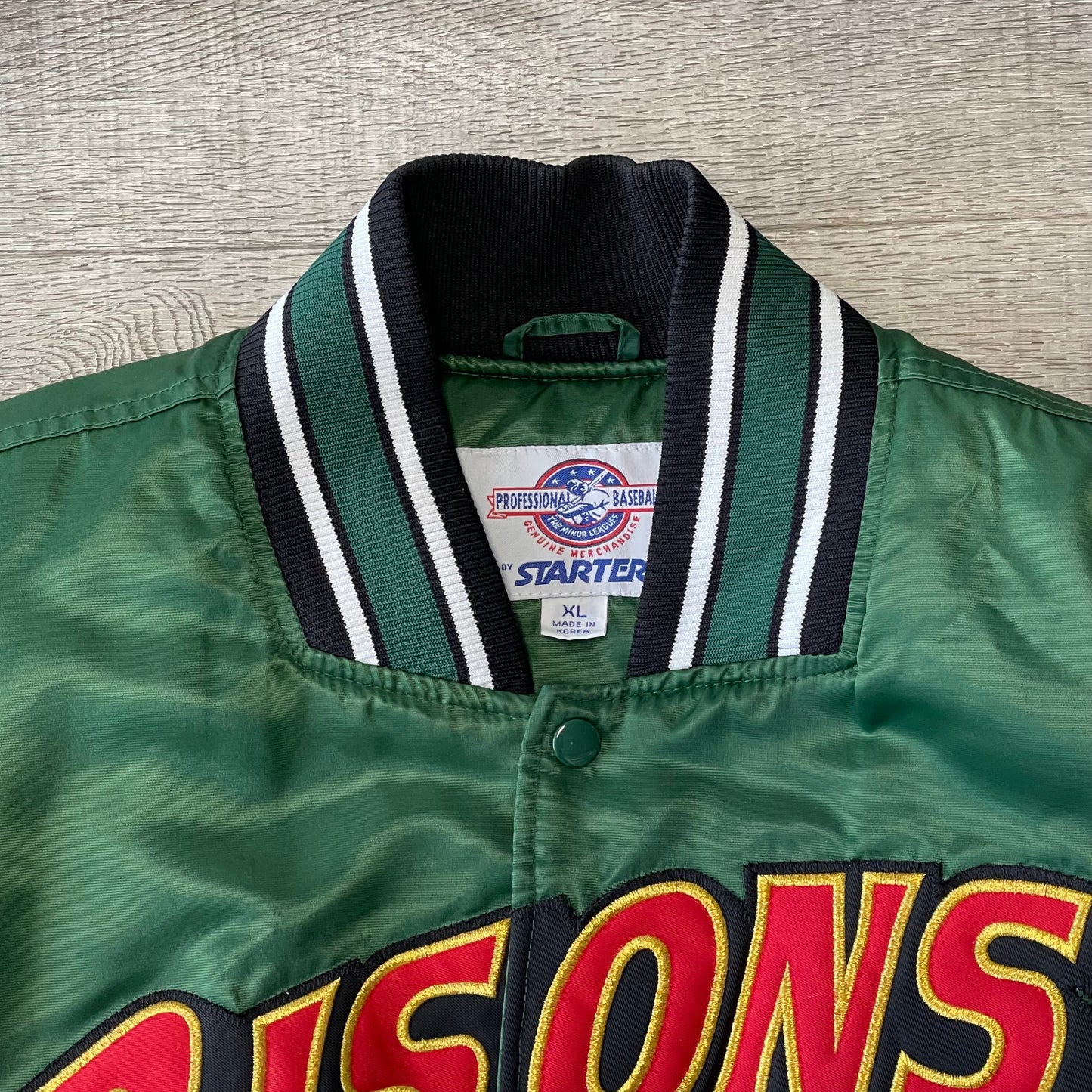 Vintage 1990s Buffalo Bisons Starter Satin Jacket Size XL