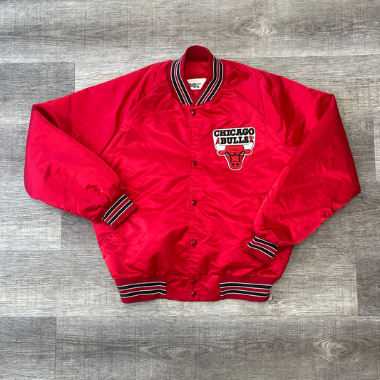 Vintage Chicago Bulls Chalk Line Satin Jacket Size XL