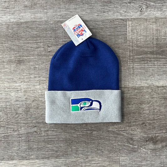 Vintage 1990s Seattle Seahawks Beanie Hat New with Tags