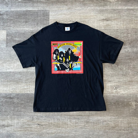 Vintage Kiss Shirt Mens Medium Hotter Than Hell Band Tour Double Sided Tee Size XL