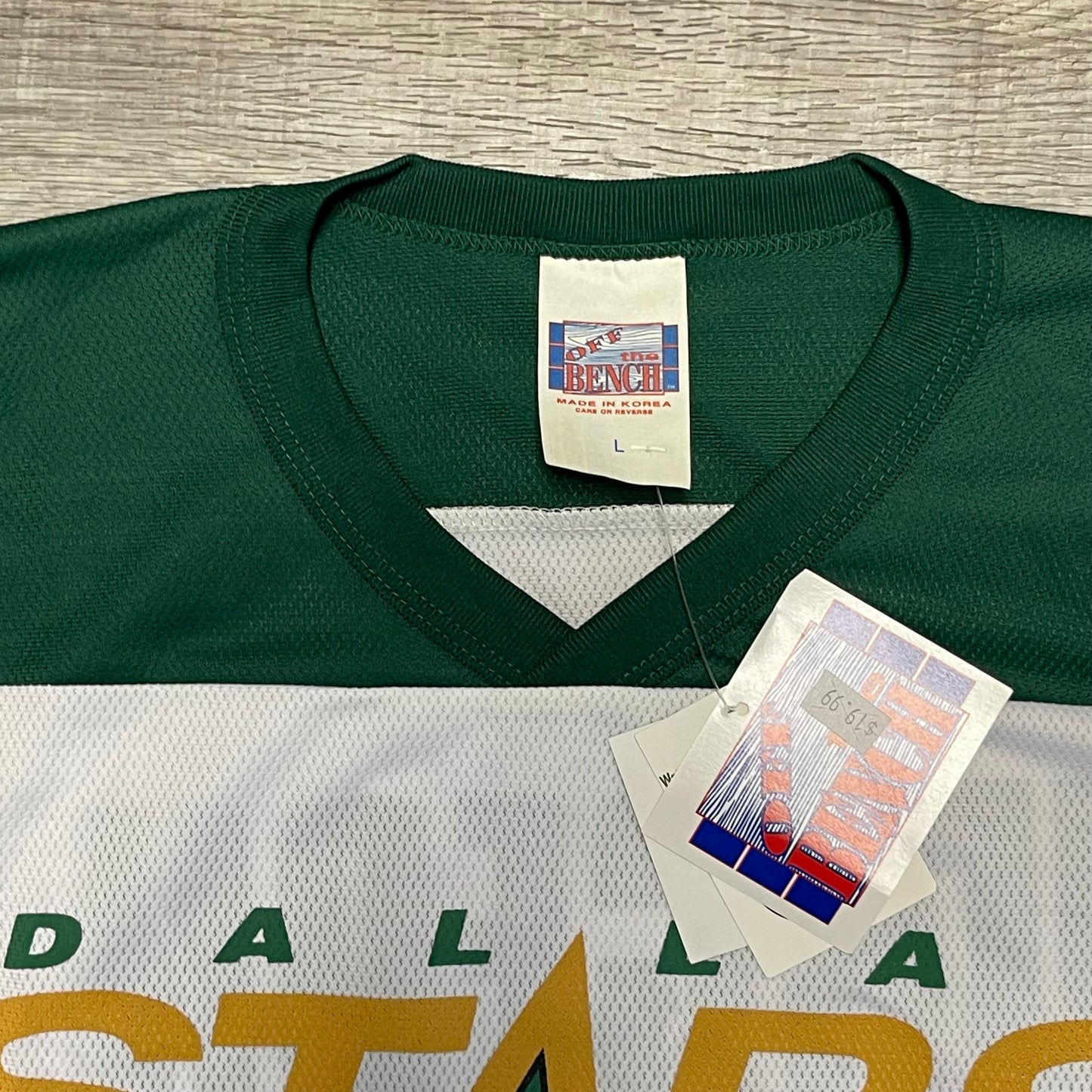 Vintage 1990s NHL Dallas Stars Off The Bench Jersey Large