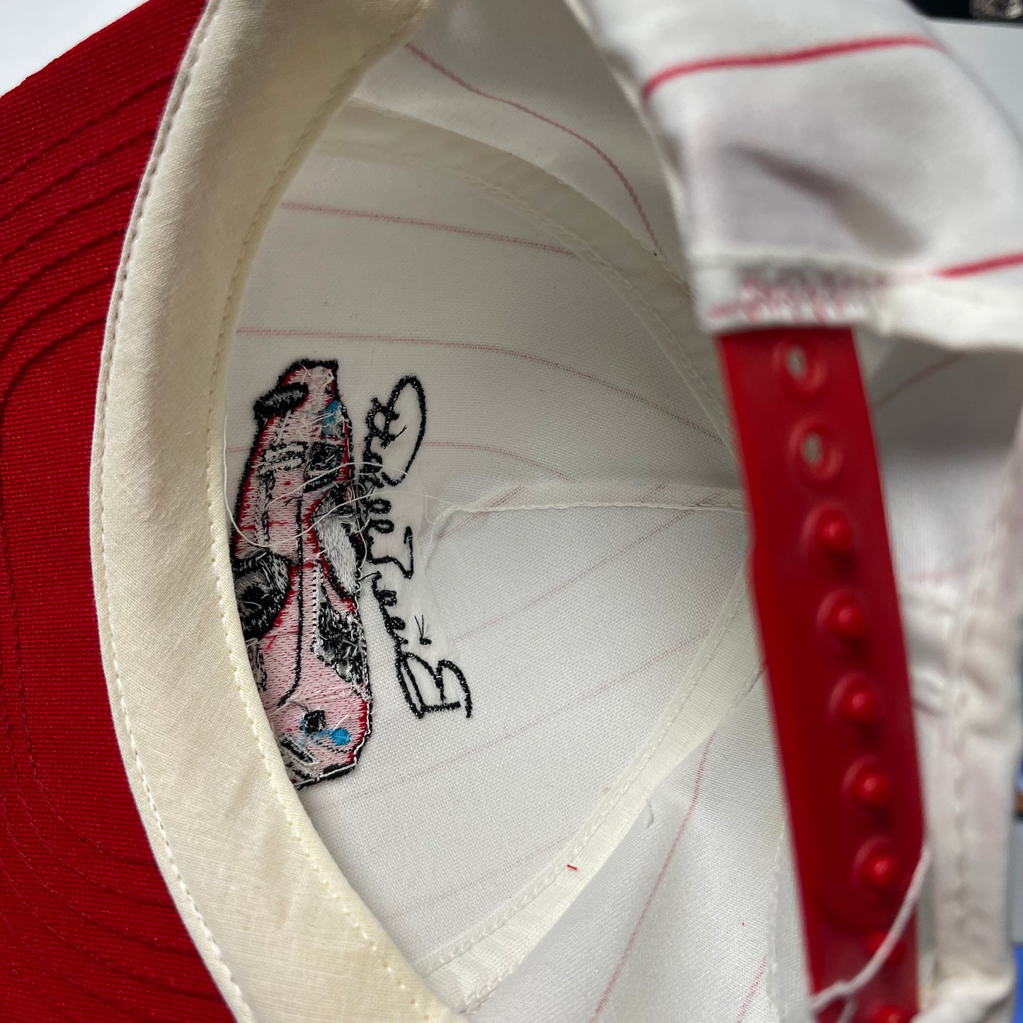 Vintage 1990s Bill Elliott NASCAR Pin Stripe Snap Back