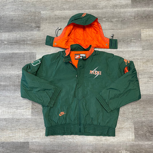 1990s Miami Hurricanes Nike Jacket Size Medium