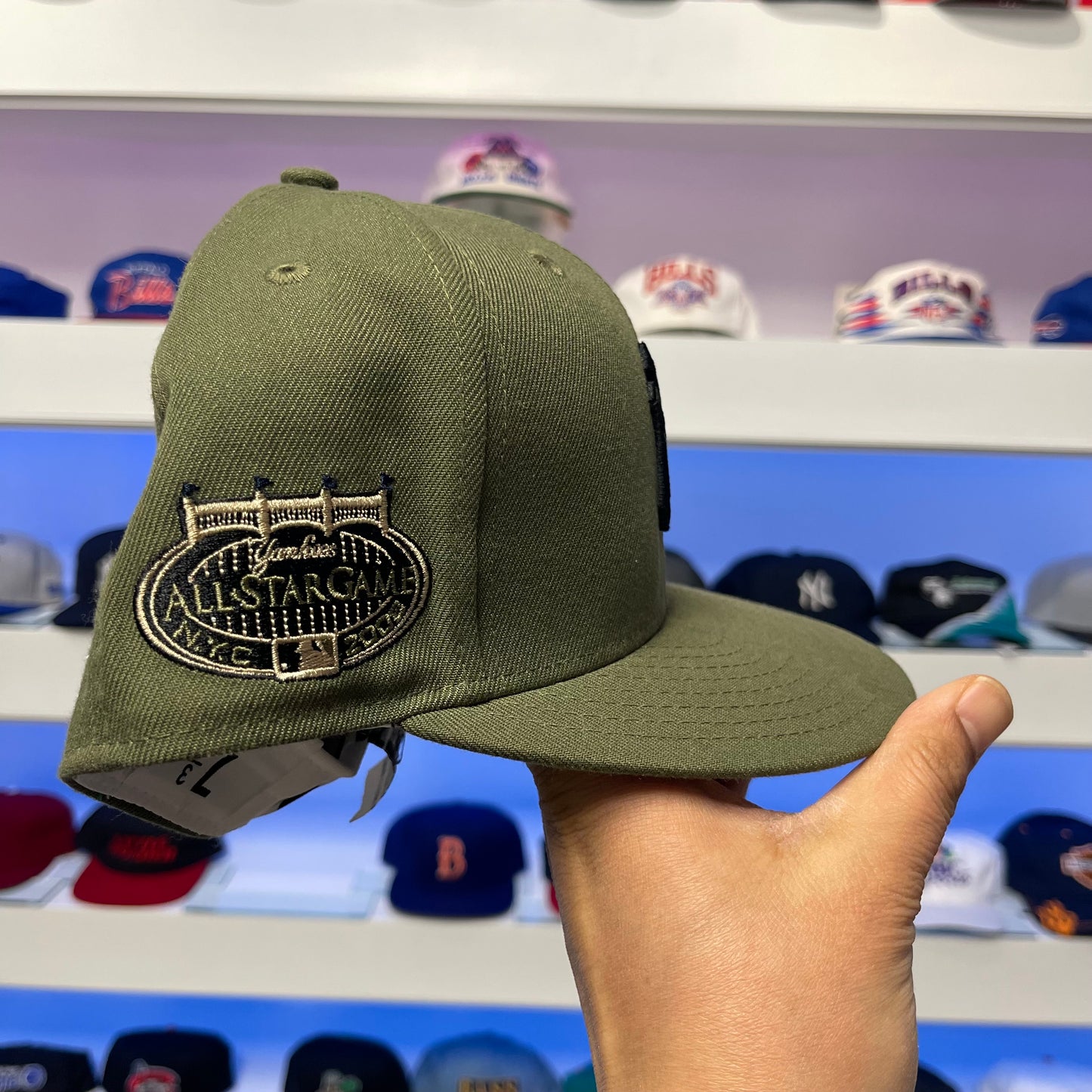 New York Yankees Olive Green Fitted Size 7 3/8