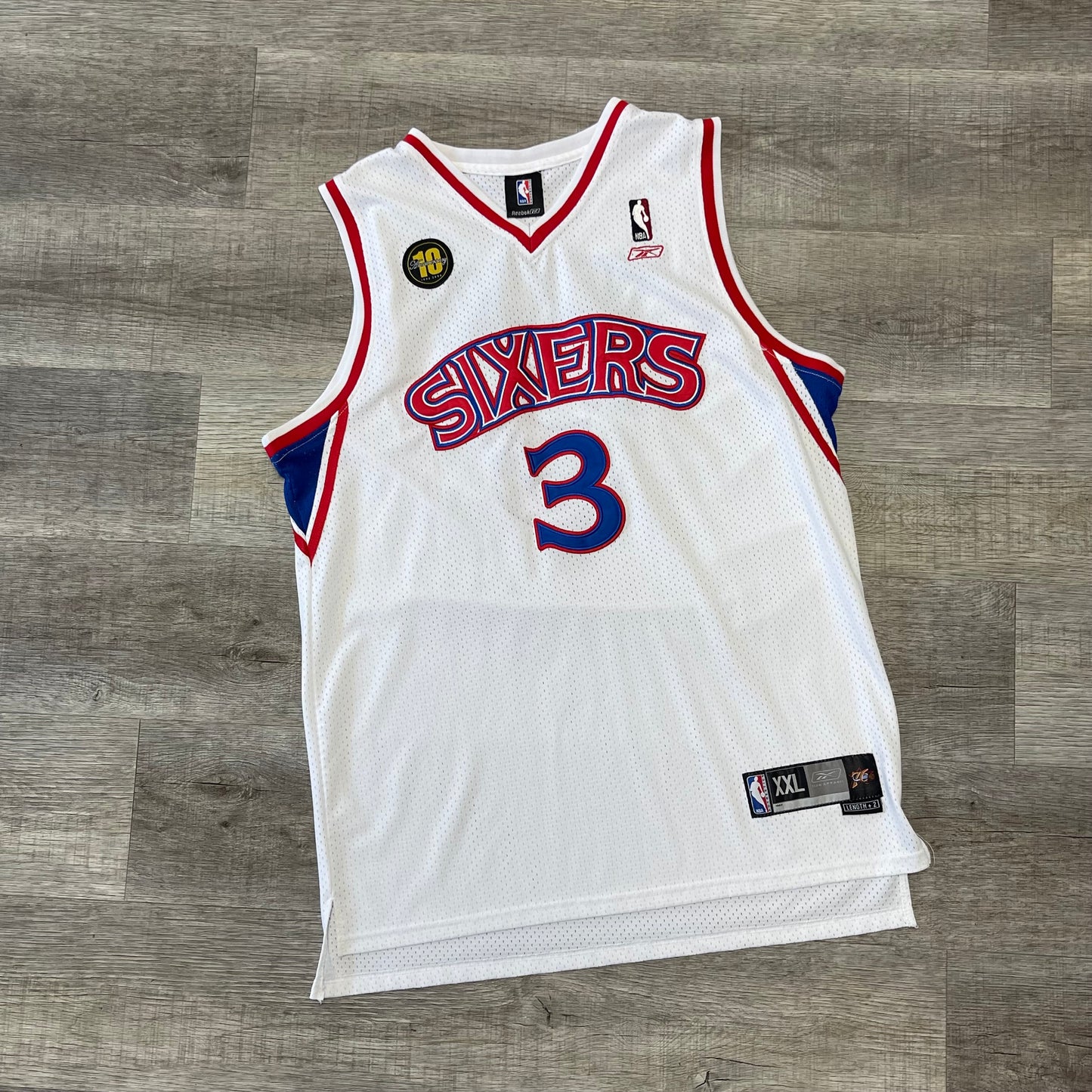 Vintage 2000s Philadelphia 76ers Allen Iverson Reebok Jersey Size XXL