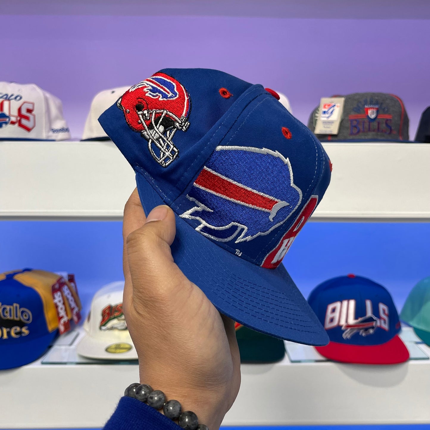 Vintage 1990s NFL Buffalo Bills Logo 7 Twill Snap Back