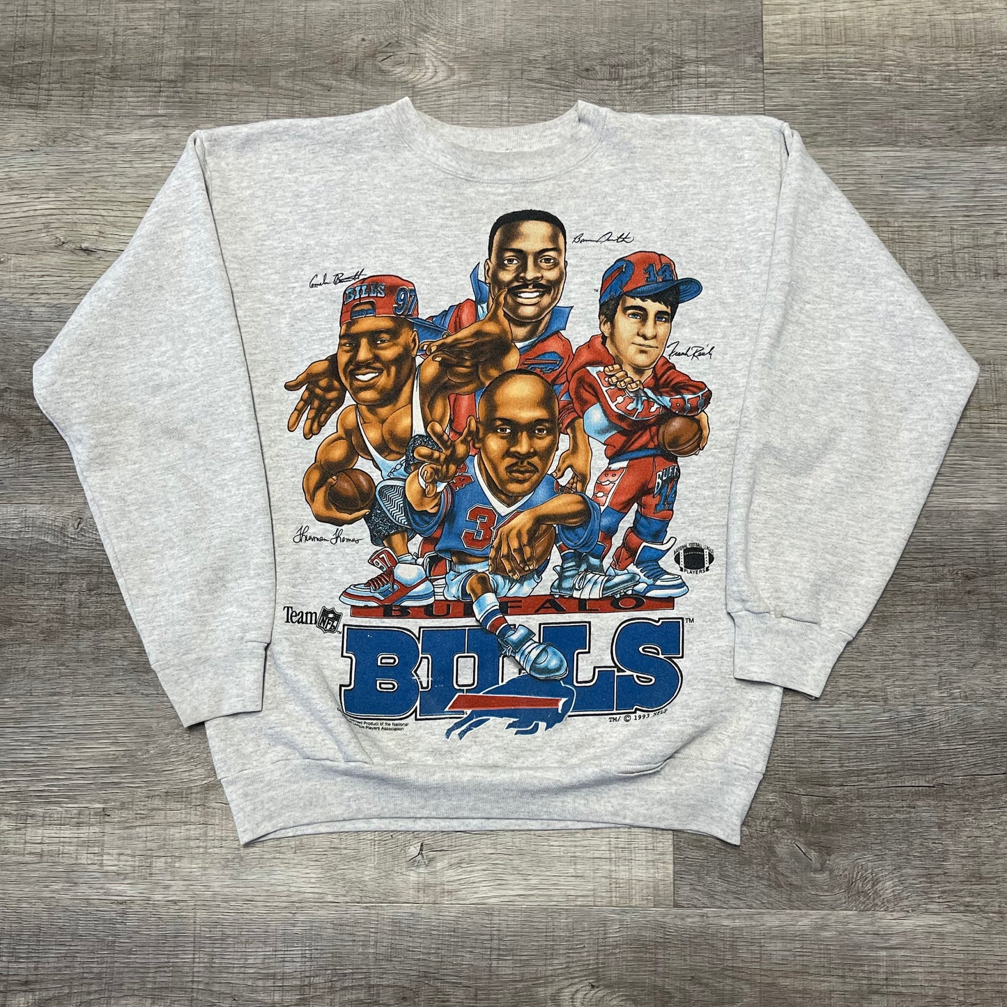 Vintage 1993 Buffalo Bills Character Sweatshirt Size XL