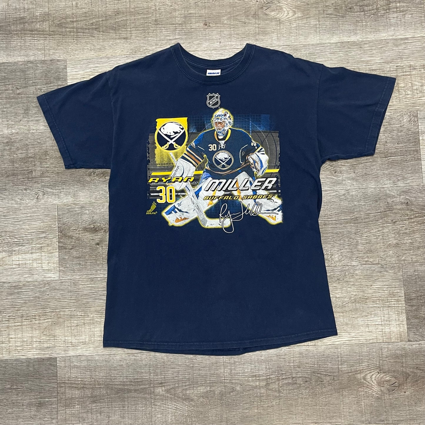 Vintage 2000s NHL Buffalo Sabres Ryan Miller Reebok Shirt Size Large