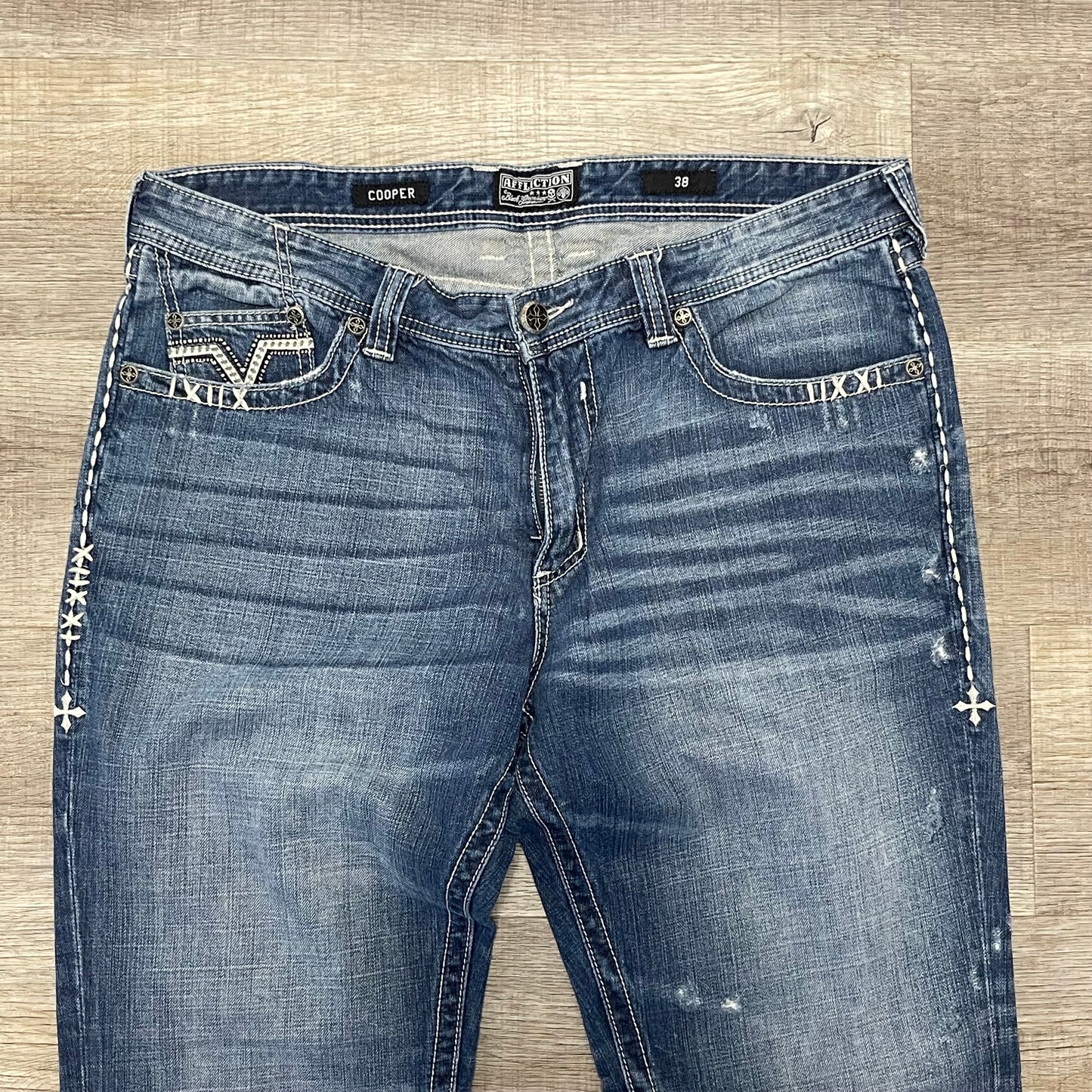 Vintage Y2K Affliction Denim Jeans Size 38x44