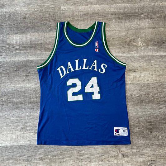 Vintage Jim Jackson Dallas Mavericks Champion Jersey Size 48