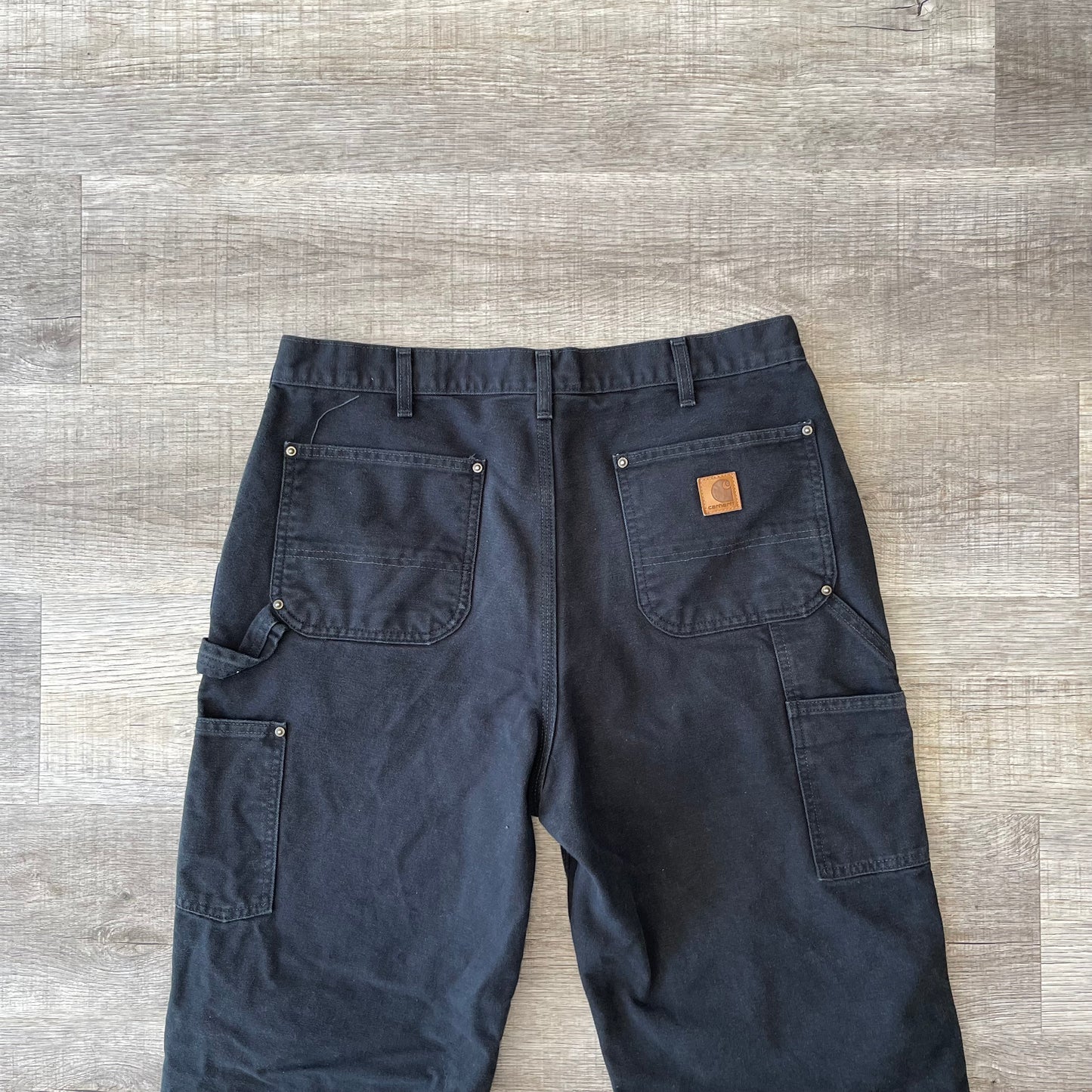 1990s Carhartt Black Double Knees Denim Jeans 36x34