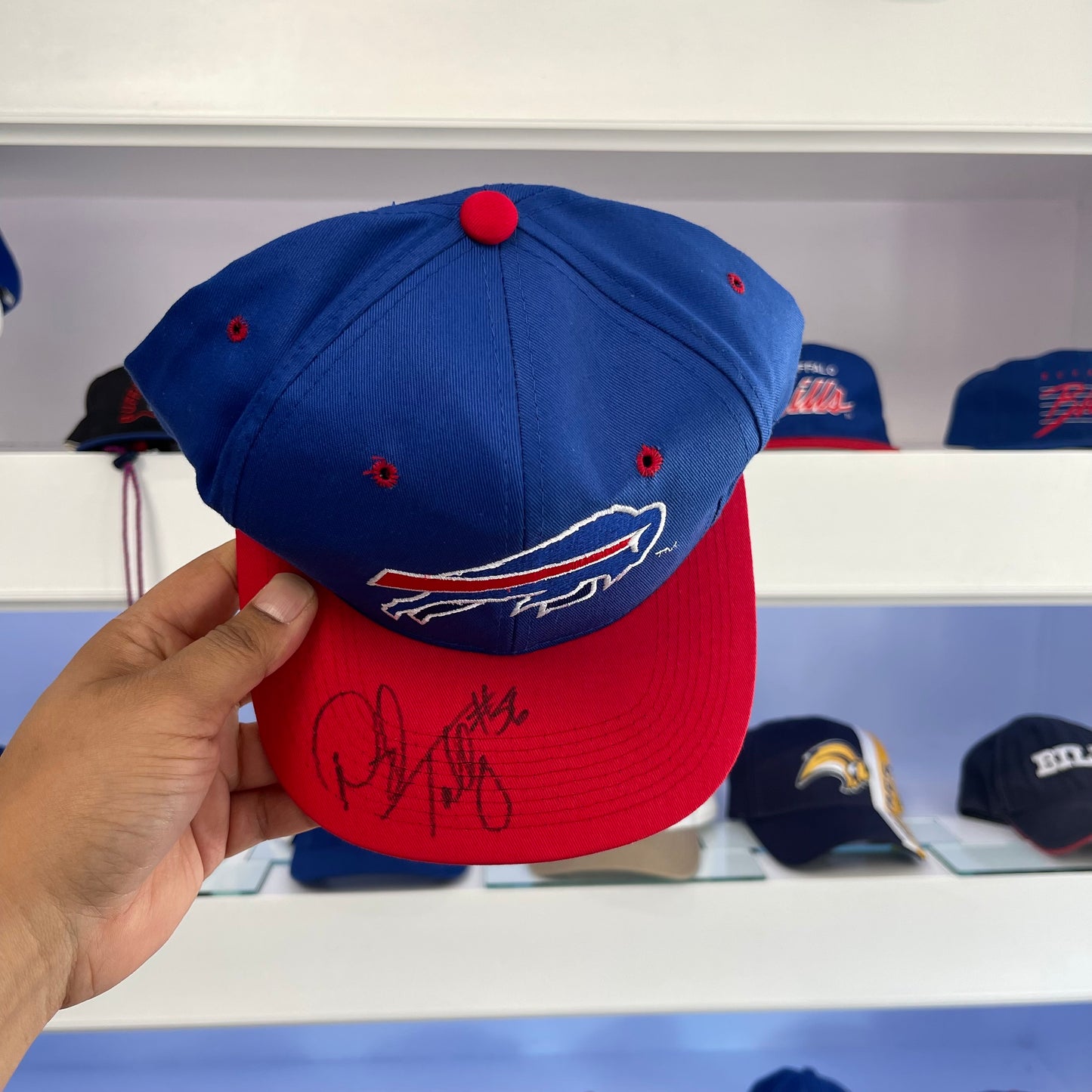 Vintage 1990s NFL Buffalo Bills Darryl Talley Signed Twill Snap Back