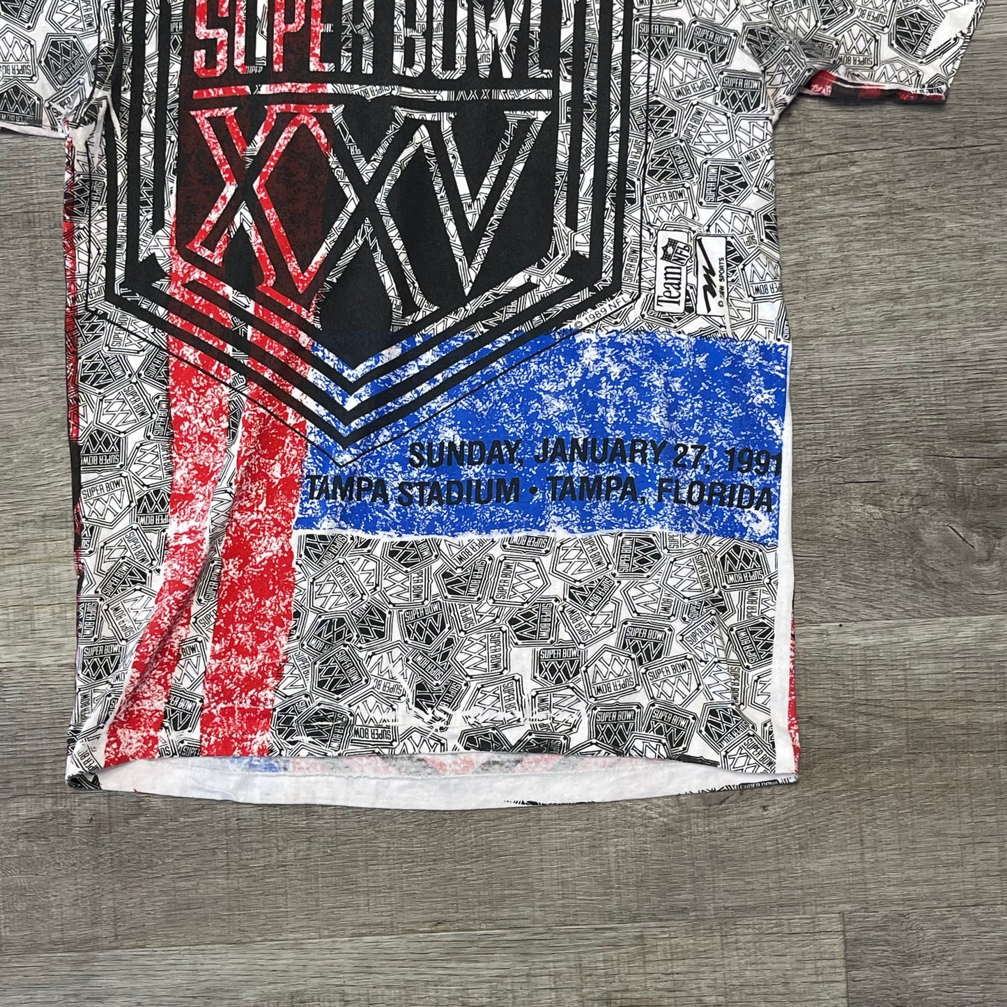 Vintage 1991 Buffalo Bills Vs New Giants Super Bowl XXV Shirt AOP Size Medium