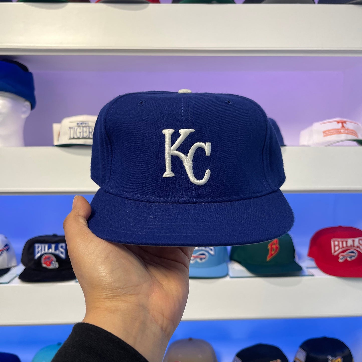 Vintage 1990s MLB Kansas City Royals New Era Wool Fitted 7 3/4