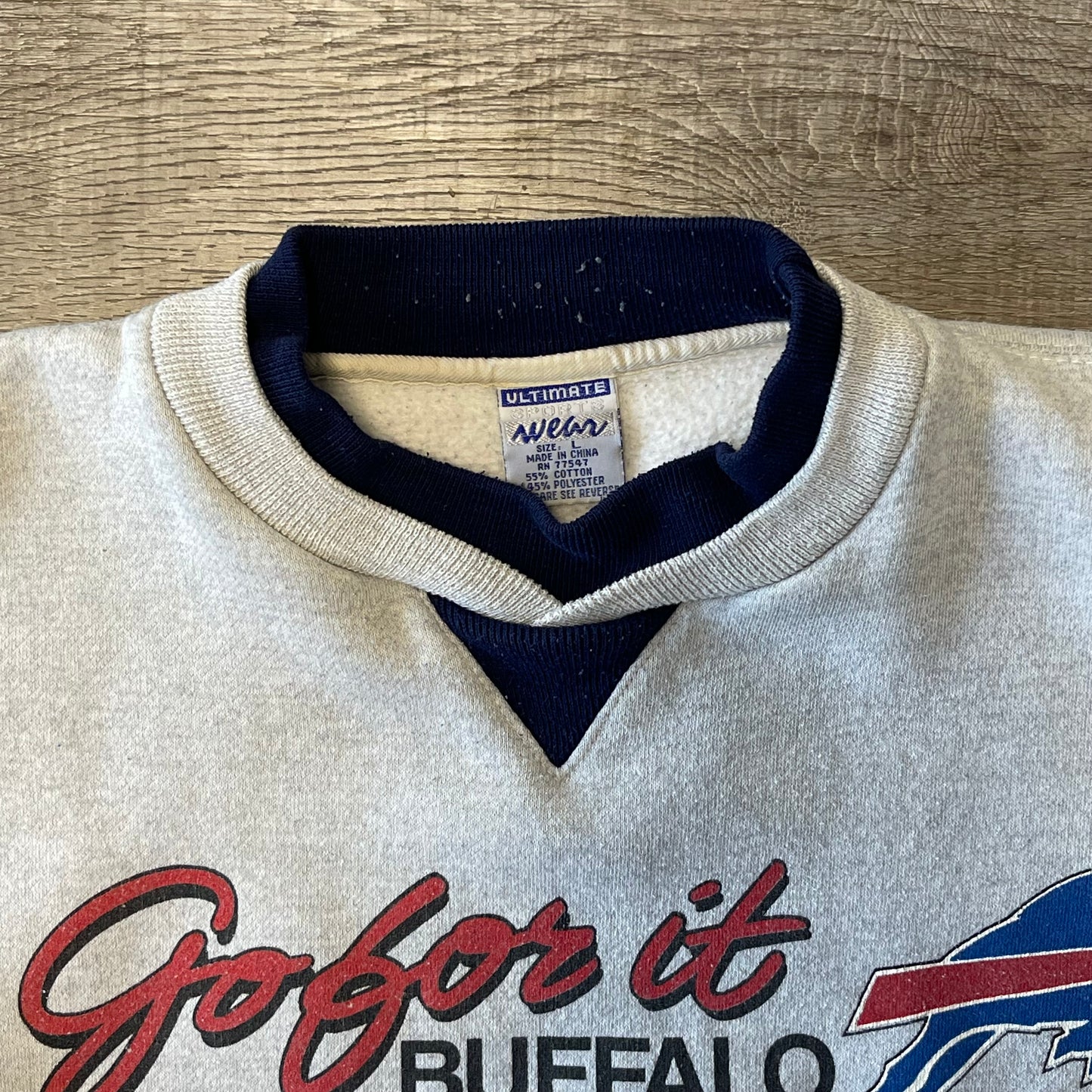 1993 Buffalo Bills Looney Tunes Cartoon Sweatshirt Size Large