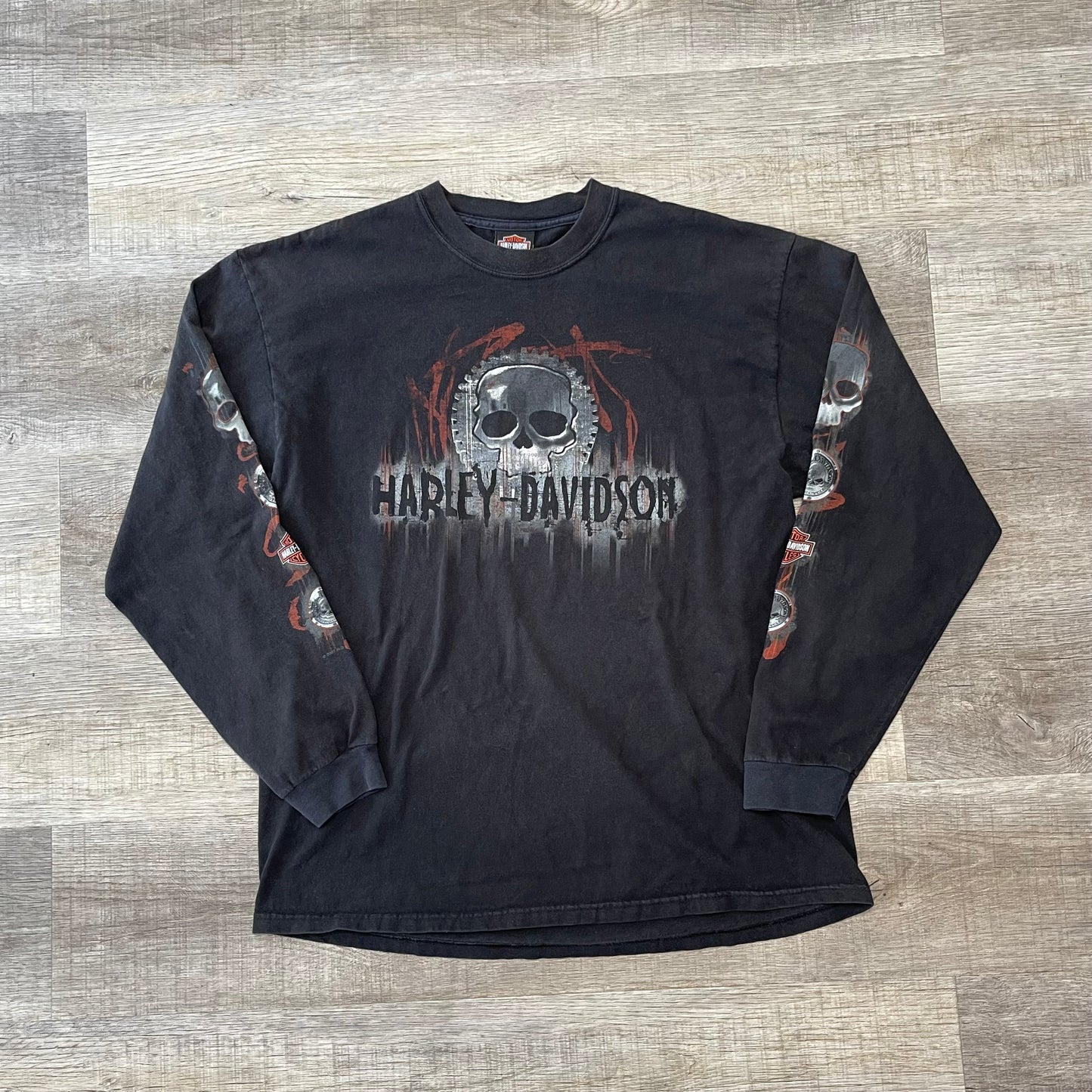 Vintage y2k 2000s Harley Davidson Long Sleeve T Shirt Size XL