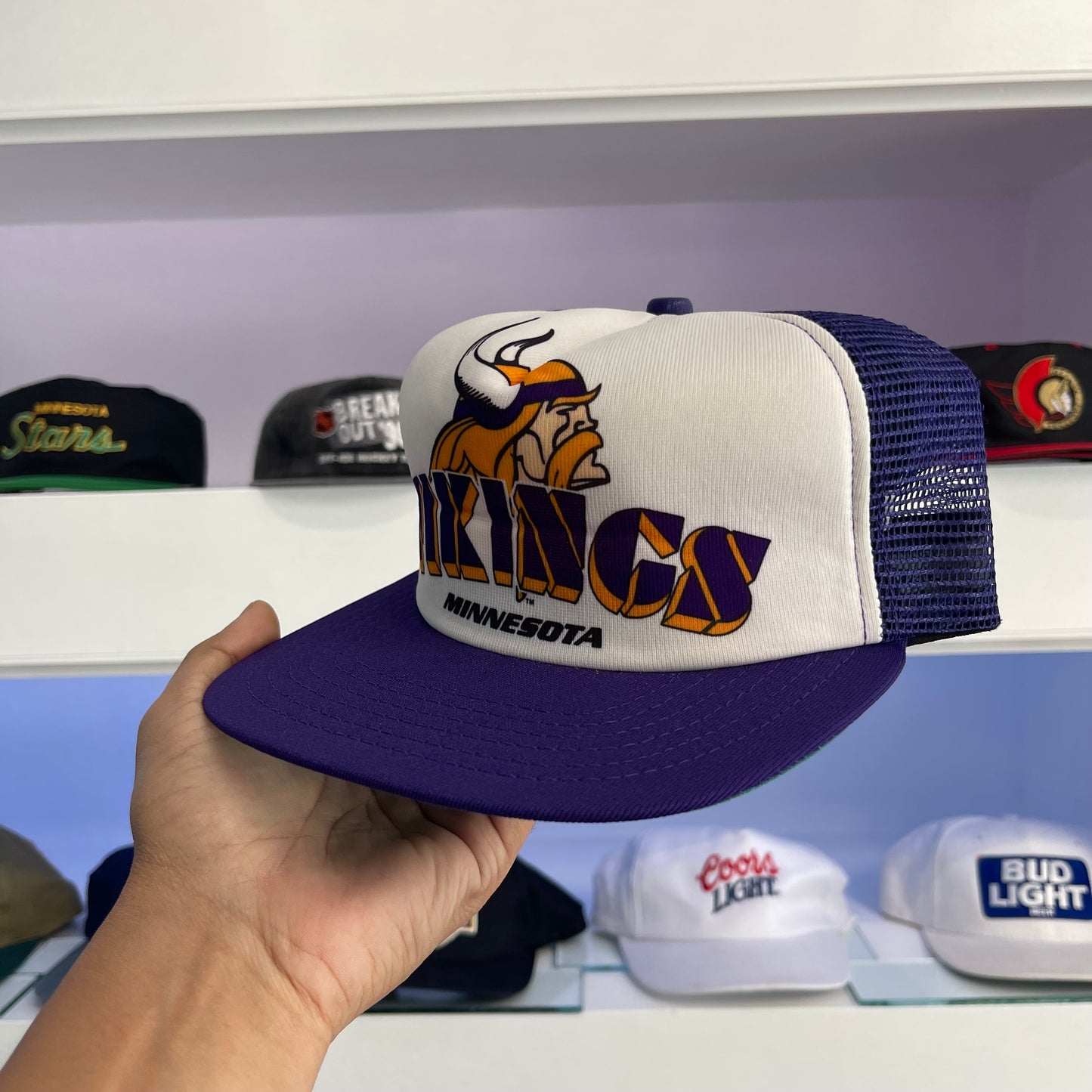 Vintage 1990s Minnesota Vikings Mesh Snap Back