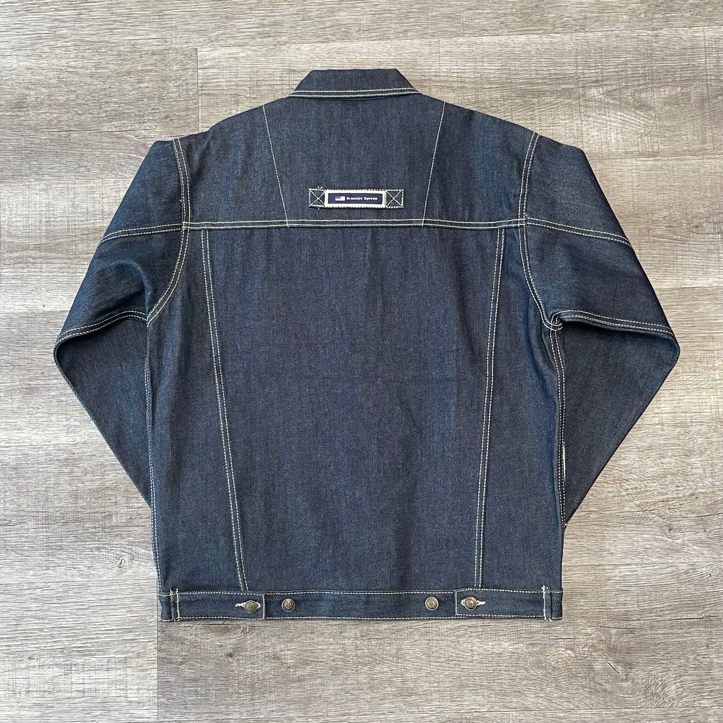 Vintage 2000s Brooklyn Express Denim Jacket Size Medium