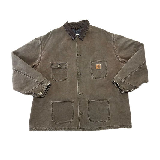 Vintage 90s/00s Carhartt C02 Blanket-Lined Chore Coat Size XXXL