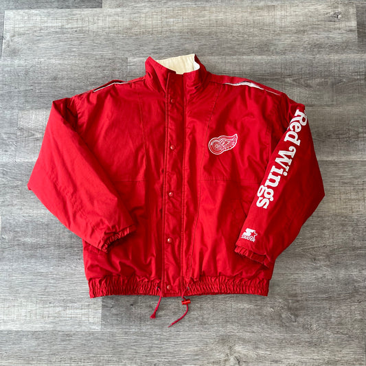 Vintage Detroit Red Wings Starter Jacket Size XL