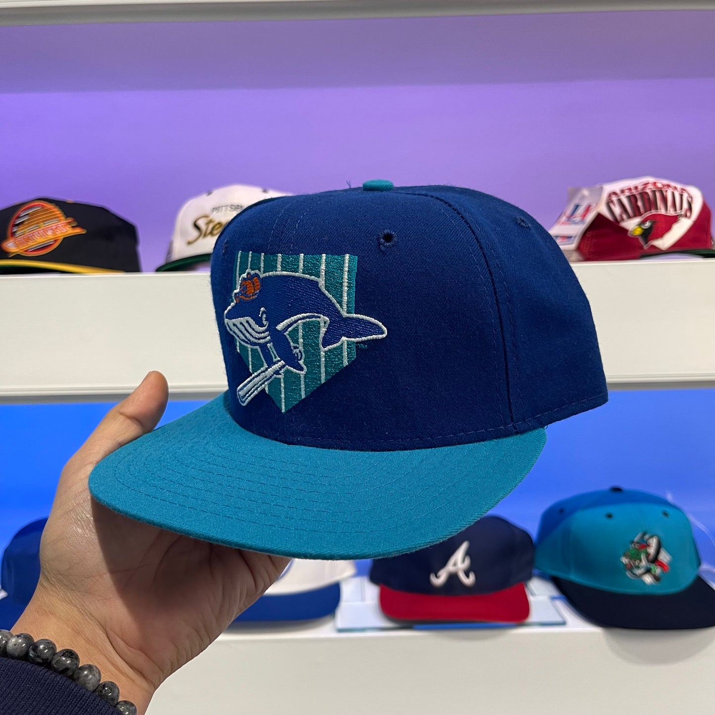 Vintage 1990s MiLB Lahaina Whalers Hawaii Winter League New Era Wool Snap Back