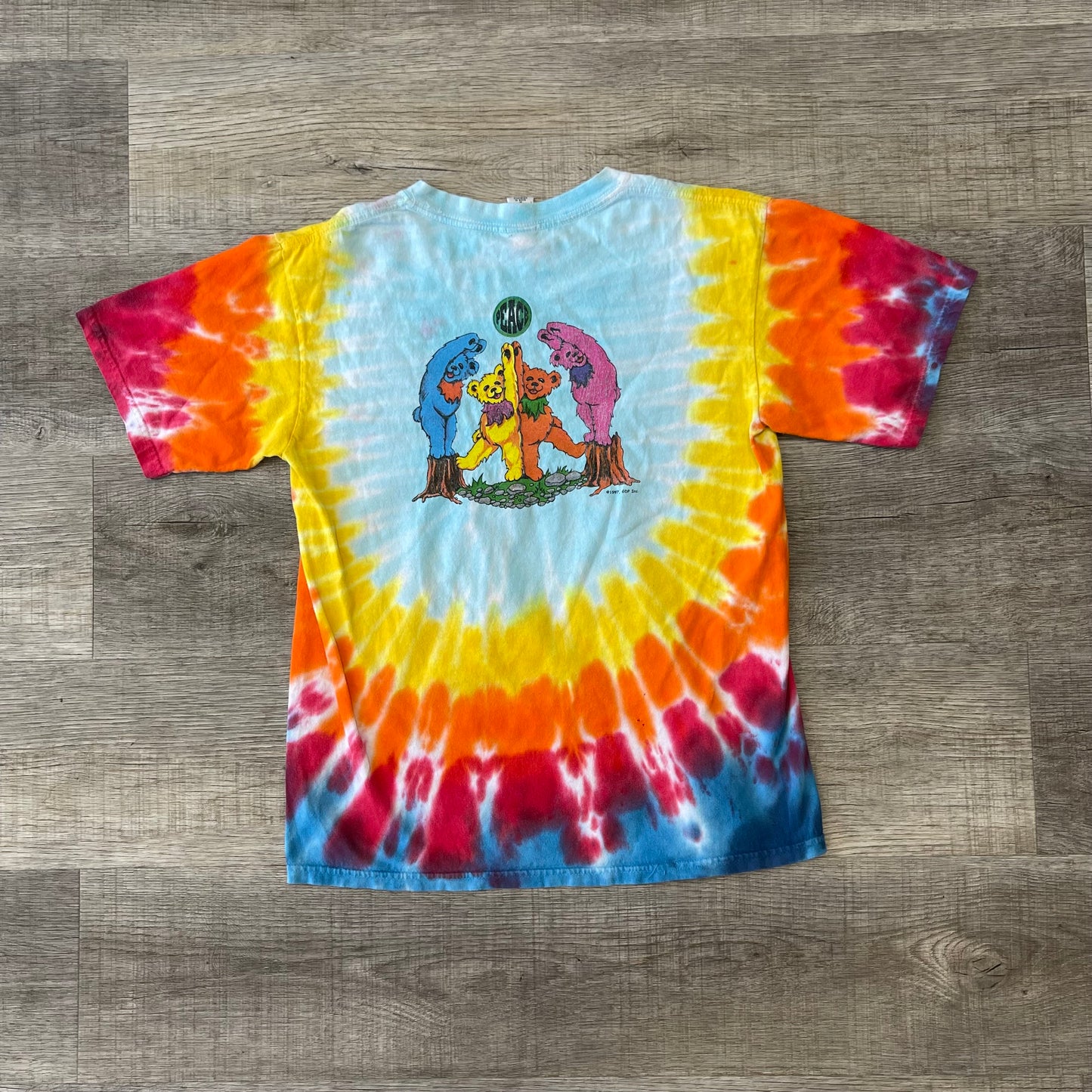 Grateful Dead 1997 Vintage T-Shirt Dancing Bears Adult Small Tie Dye Sundog T Shirt