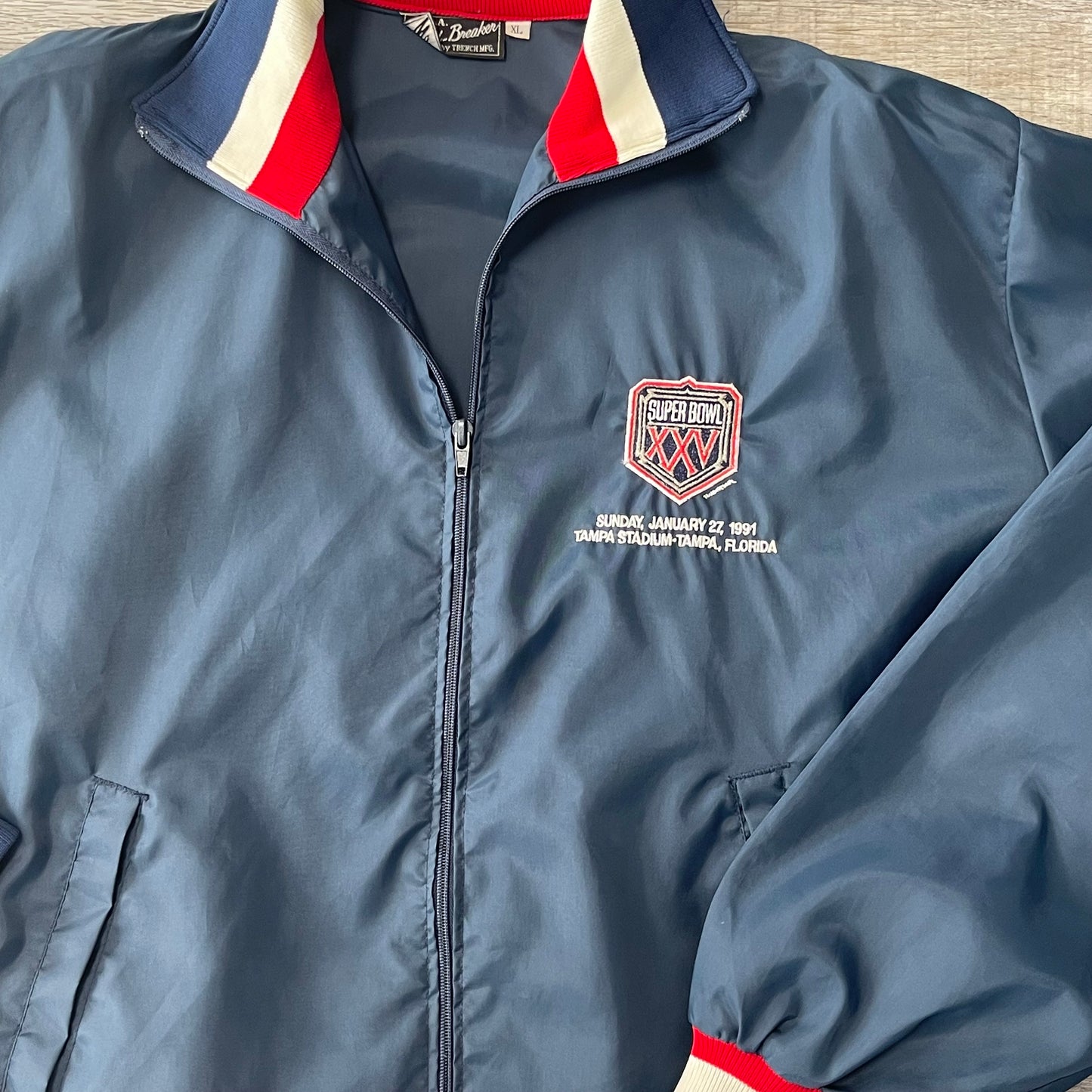 1991 Super Bowl XXV Buffalo Bills Vs New York Giants Jacket Size Large