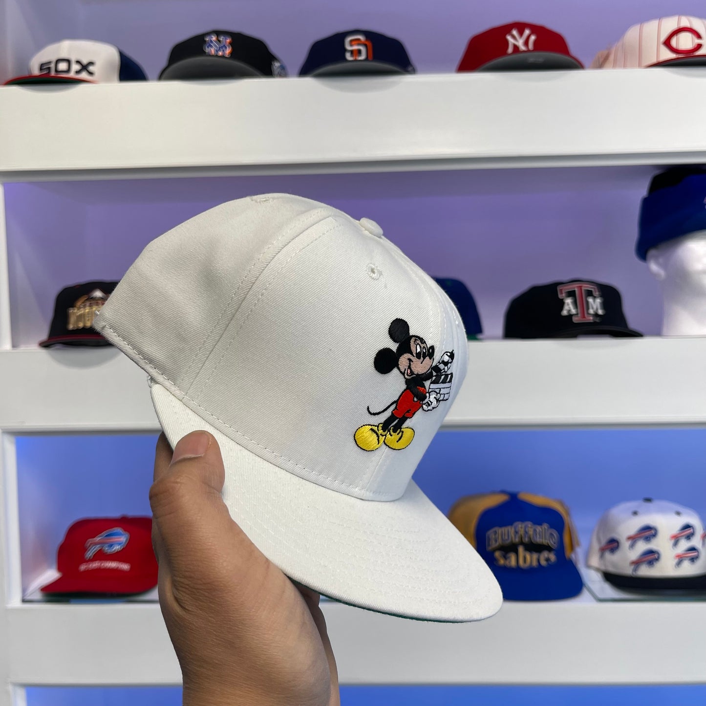 Vintage 1990s Mickey Mouse New Era Wool Snap Back New