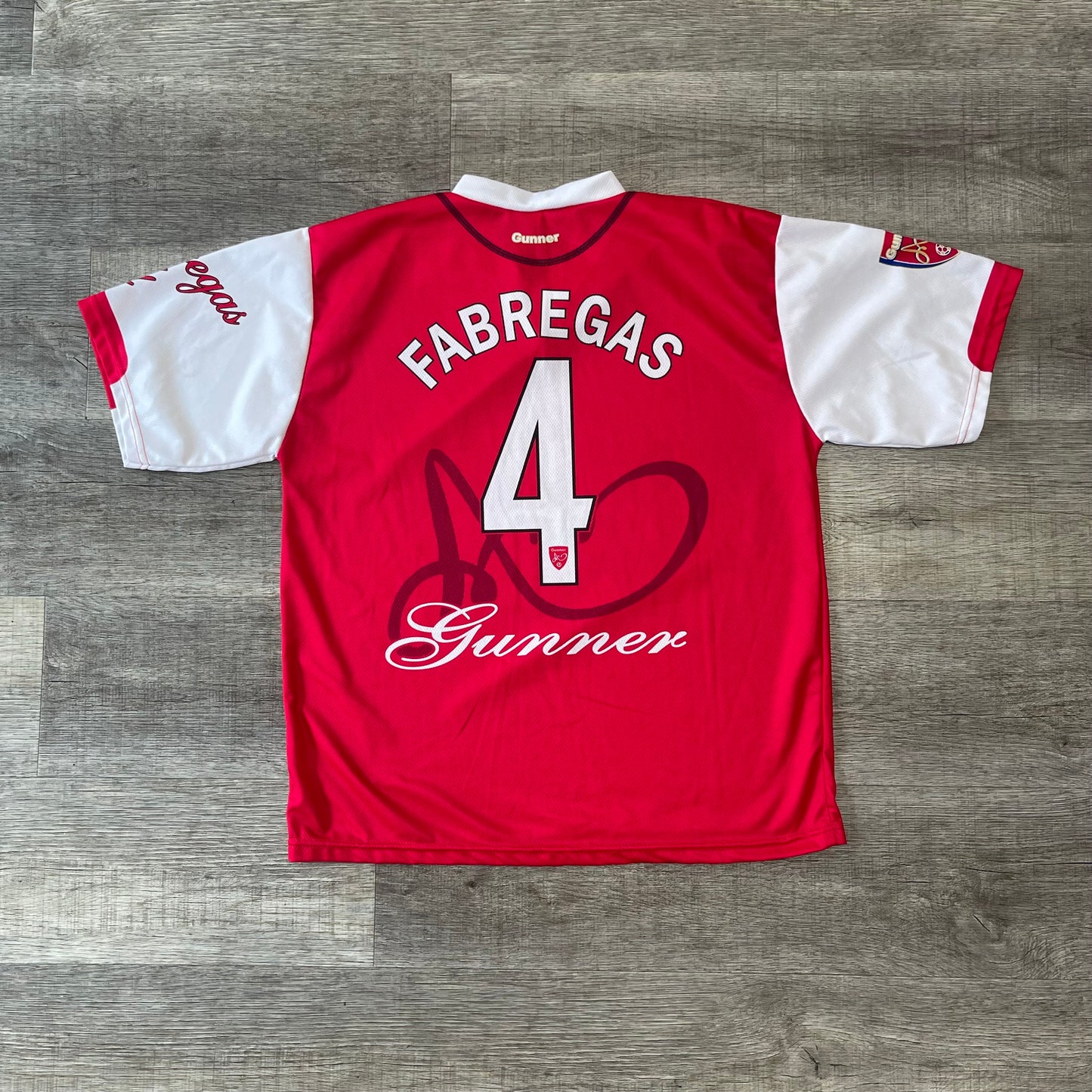 Vintage Cesc Fabregas Fly Emeritas Soccer Gunner Jersey Size Large