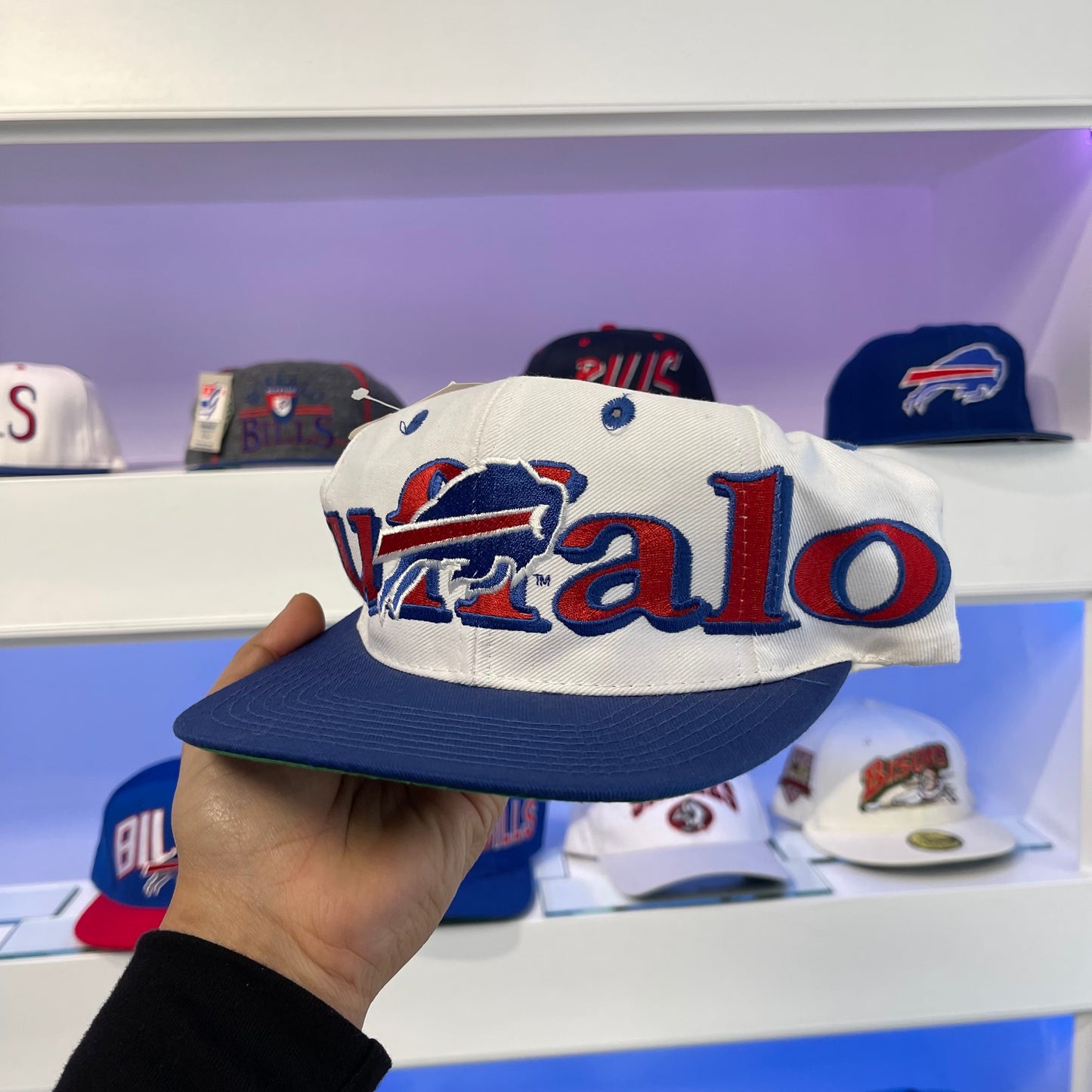 Vintage 1990s NFL Buffalo Bills Logo 7 Twill Snap Back New with Tags